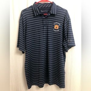 Under Armour Auburn University Tigers striped golf polo navy blue
